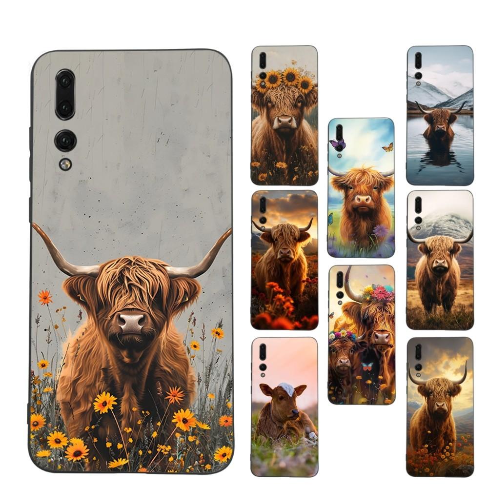 Süße Hochlandkuh Handyhülle Für Huawei P 8 9 10 20 30 40 50 Pro Lite Psmart Honor 10 Lite 70 Mate 20lite