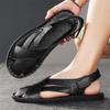 TUINANLE Herren Sommer Slip-On Sandalen: Rutschfest, Weich, Stilvoll, Lässig, Große Größen, Ledersandalen