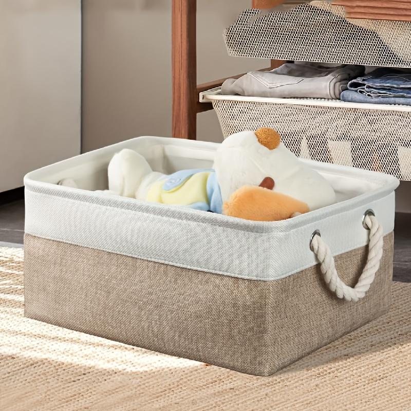 Decorative Storage Basket, Large Storage Box, Clothing Storage Box with Handle, Toy and Book Storage, Storage Container