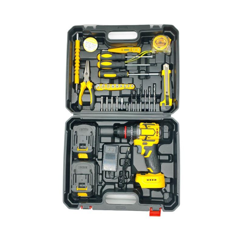 Compact Brushless Rechargeable Electric Drill – Multi-Function Pistol-Style Power Tool for Home Use