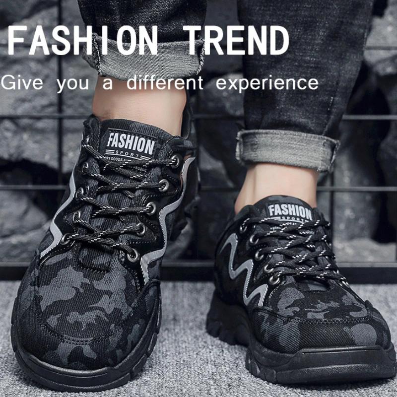 Outdoor Herren Wanderschuhe Trend Camouflage Herren Casual Sneakers Rutschfeste verschleißfeste Arbeitsschuhe Atmungsaktive Herren Sportschuhe Neu