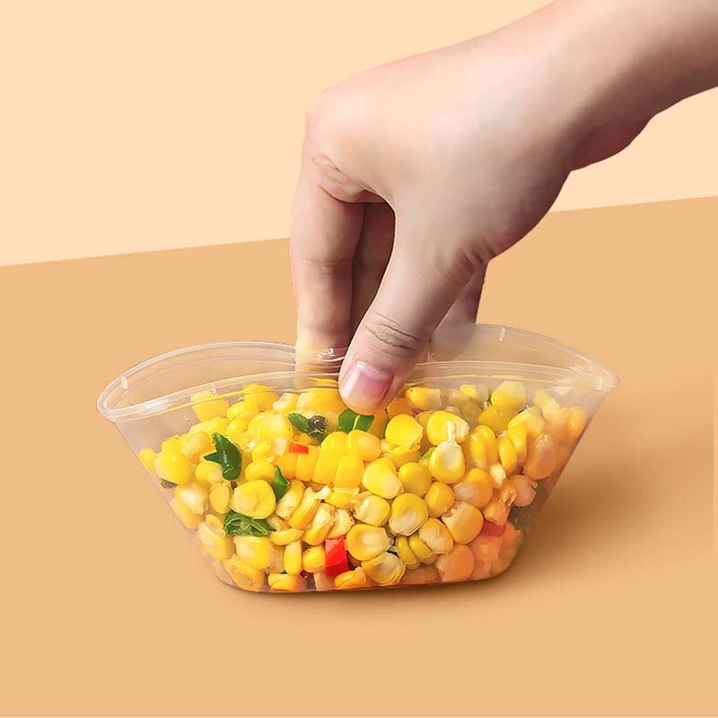Disposable Round Plastic Takeaway Meal Boxes (30 Sets)