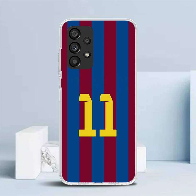 FootBall Number 7 10 30 Soft Cover for Samsung Galaxy A17 A37 A57 A16 A26 A36 A56 A15 A14 A55 Phone Case A13 A53 A25 A35 A24 A34