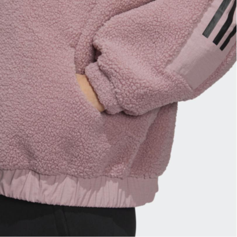 adidas Women's 3-Stripes Sherpa Fleece Jacket Purple HM7457