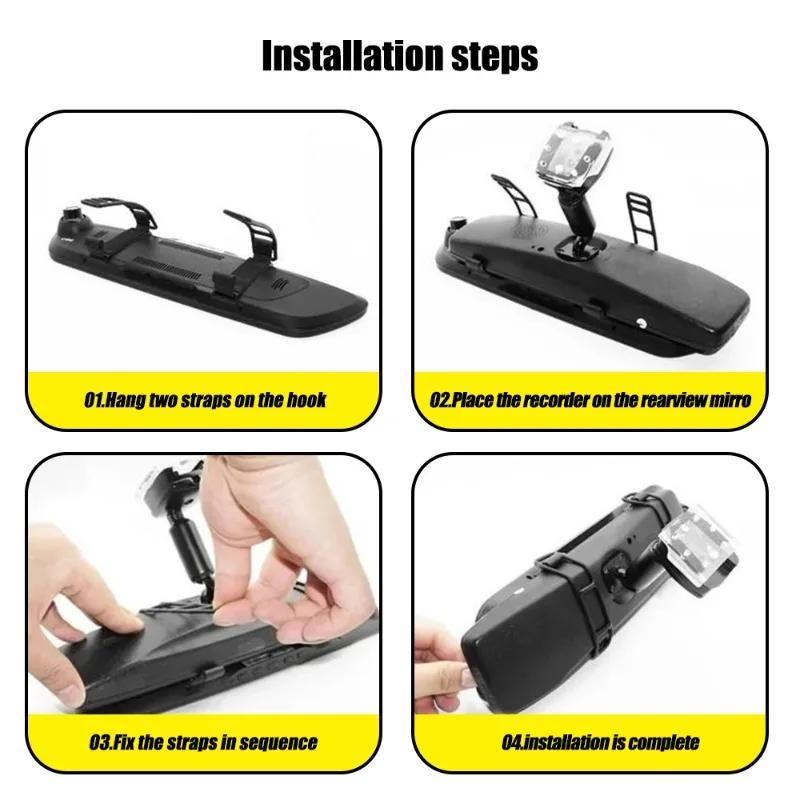 Bike Bicycle Cycling Silicone Elastic Strap for Car Driving Recorder Fixed Bandage Rearview Mirror DVR Fixing Rubber Band Strap