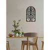 Black Metal Window Arch Wall Decor Gothic Baroque Grille for Living Room Wall Art 3D Ornament Gothic Gate