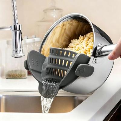 LsCook Silicone Pasta Strainer Wide Mouth Colander