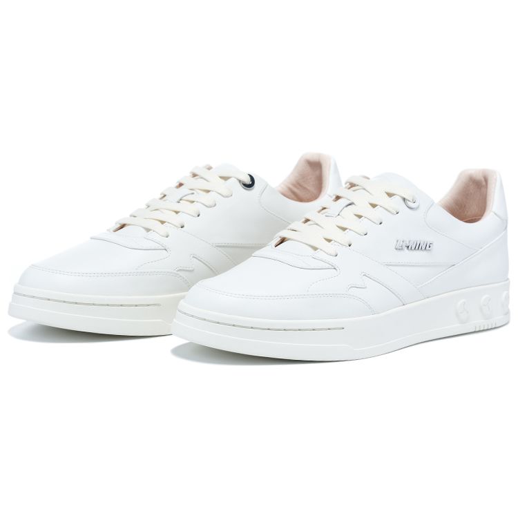 Li-Ning 1990 Lightweight Non-Slip Low-Top Skate Shoes Men Sneakers Standard-White ALHT001-2