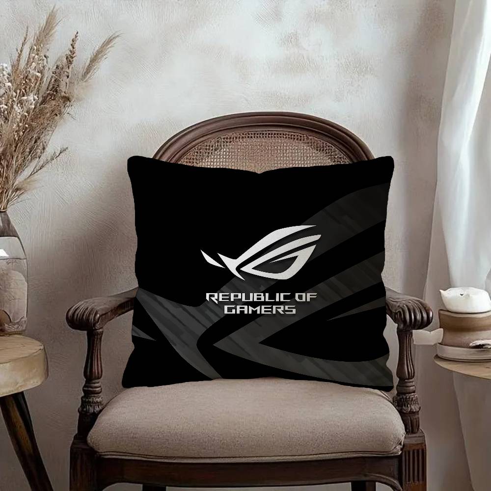 ROG Logo Pillow Gift Home Office Decoration Pillow Bedroom Sofa Car Cushion CoverPillow Case