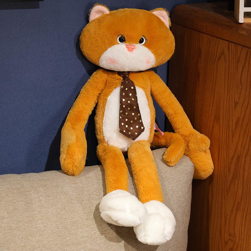 Adorable Long Arm Cat Plush Toy For Girls In Cute Brown Color Perfect Gift