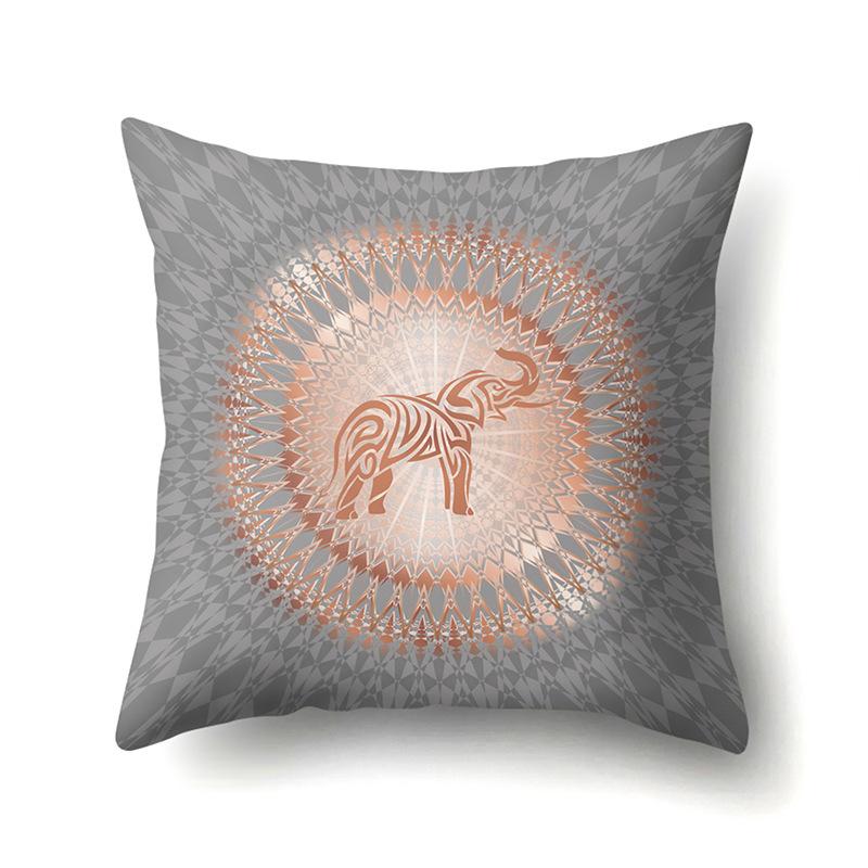 Polyester Pillow Case Automobile Decoration Home Printed Pillow Case Waist Cushion Cover Car Cushion Head Cushion Cover