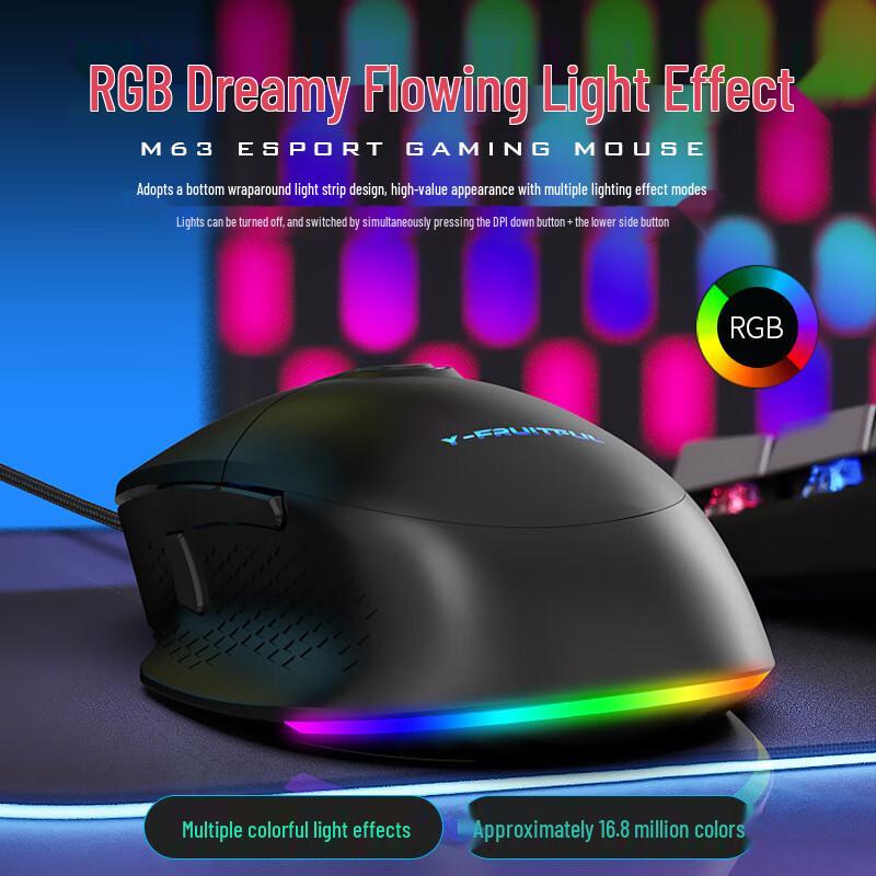 Y-FRUITFUL M63 Wired Gaming Mouse