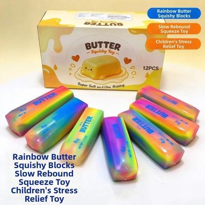 Crunchy Butter Stick Squeezed Toy Kneading Butter Stick Squishy Toy  Office Desk Toy