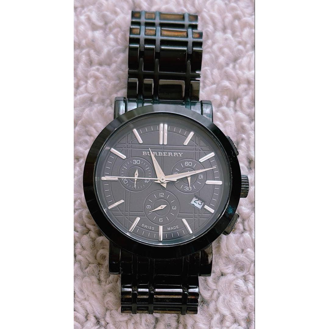 Used BURBERRY Chronograph Quartz Watch Black