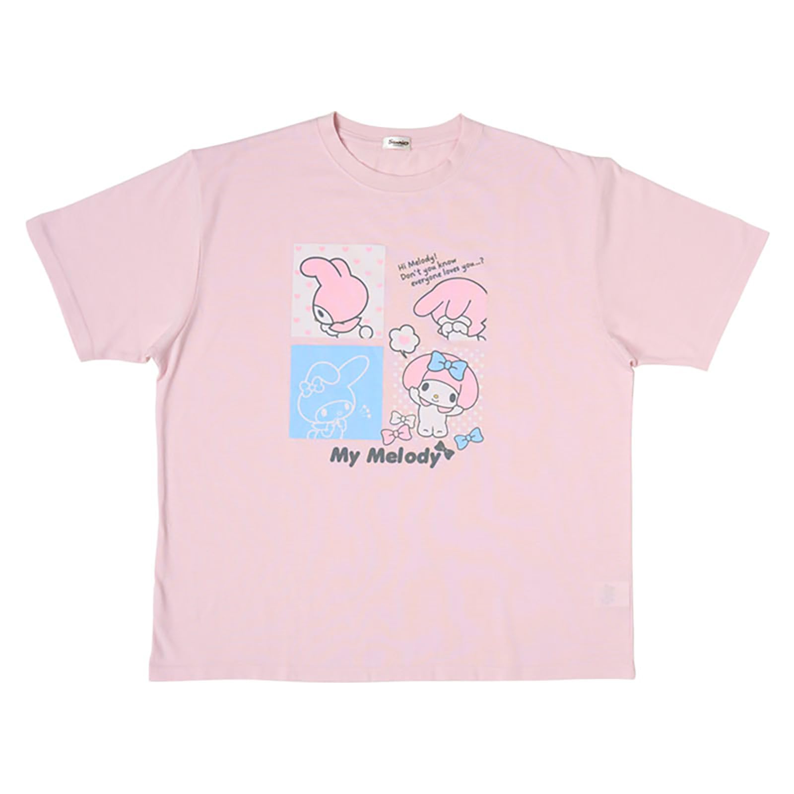 

Sanrio My Melody Oversized Polyurethane T-Shirt (607681) - Body 65% Polyester, 35% Cotton; Rib 62% Polyester, 33% Cotton, 5%