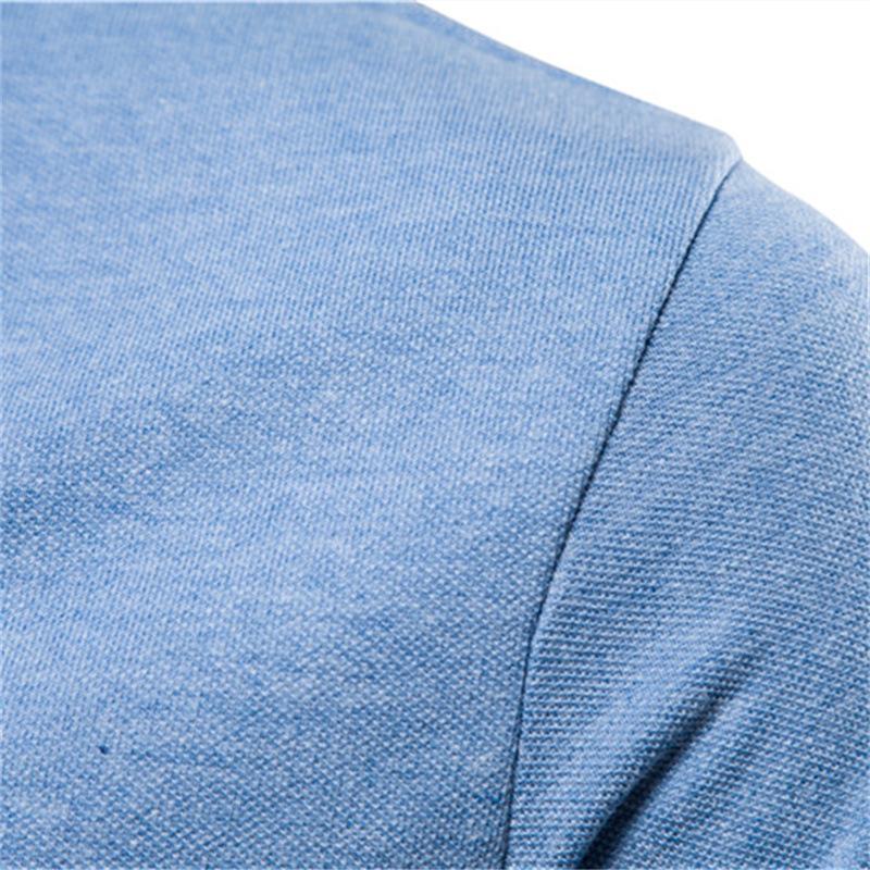 Spot Summer New Style Lapel Casual Men's POLO Shirt Fashionable Solid Color Men's Cotton Short-sleeved Tops