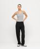 CHAMBROS Hidden Elastic Waist Semi-Wide Wrinkle-Free Slacks [Black]