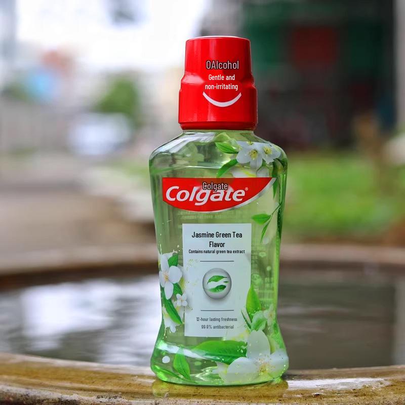 Colgate Jasmine Green Tea Mouthwash 250ml - Portable Travel Size Bottle