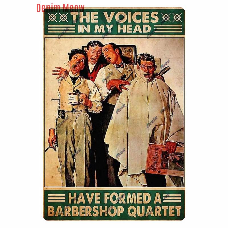Vintage Hair Stylist Metal Tin Sign, Tattoo Artist Metal Poster, Retro Hairdressing Salon,  Room Wall Poster, Home Decor WY243