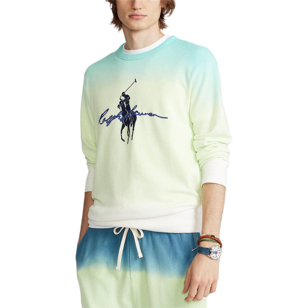 Polo Ralph Lauren FW21 Mikina s potiskem loga s dlouhým rukávem Pánská mikina Bílá 710835736-001