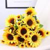 Petit Arrangement de Fleurs en Soie Tournesol pour Décoration de Salon