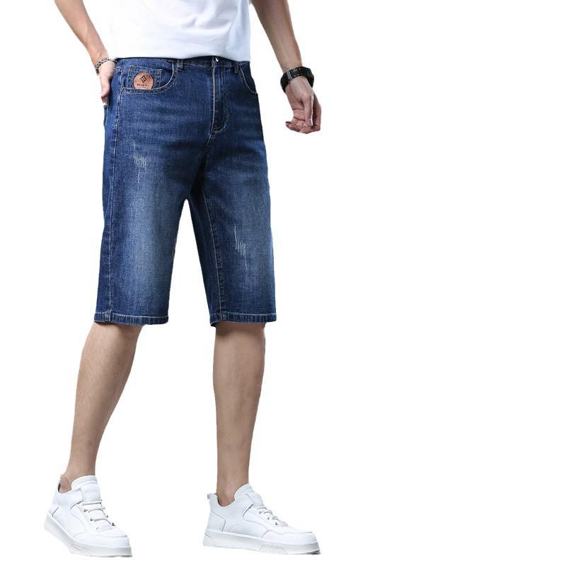 

Джинсовые шорты мужские летние тонкие брюки с пятью точками мужские летние джинсовые мужские летние вышитые брюки средней длины мужские летние прямые облегающие брюки 38 синий