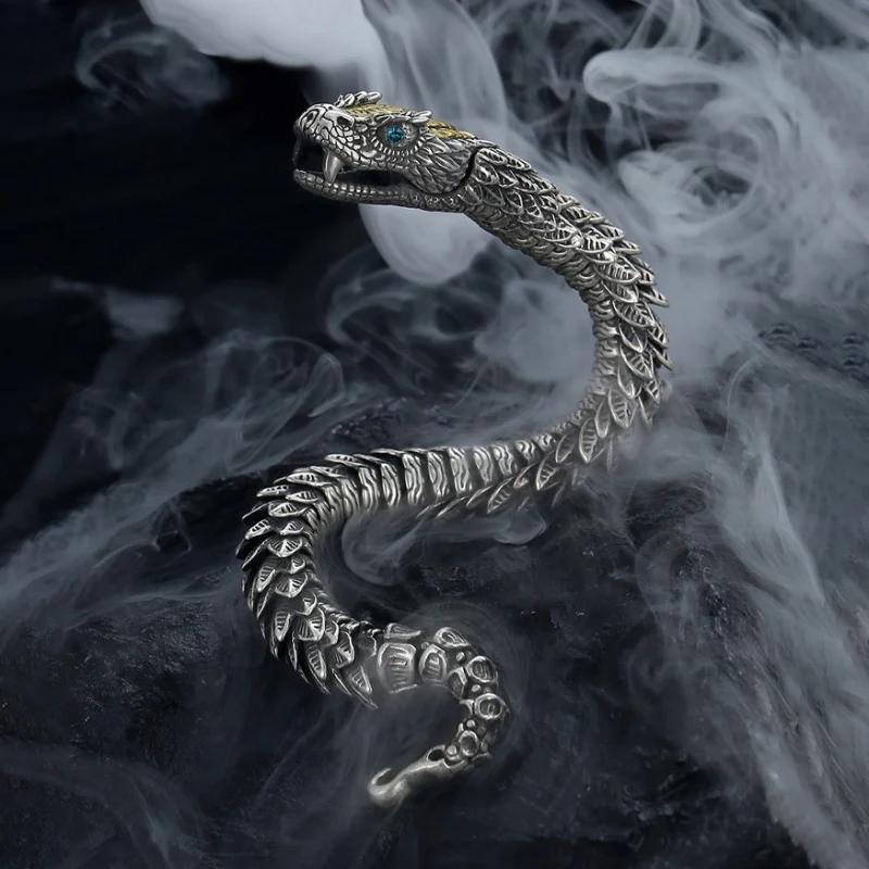 Vintage Punk Men Hip Hop Style Bracelet Snake Bangles Jewelry Accessory