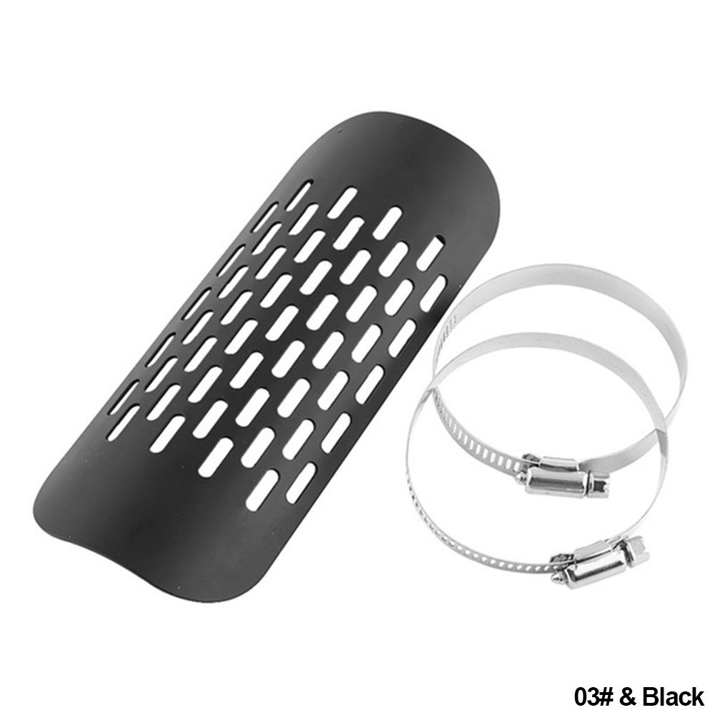 Universal Vintage Chrome Exhaust Heat Plated Motorcycle Modified Curved Shield Cover Guard Muffler Pipe Motorbike