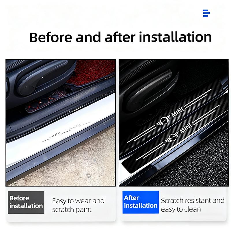Car Interior Threshold Sticker Door Sill Strip For Mini S Cooper One JCW F54 F55 F56 F57 F60 R50 R52 R57 R58 R59 R61 R53 R55 R56 Mjewr55