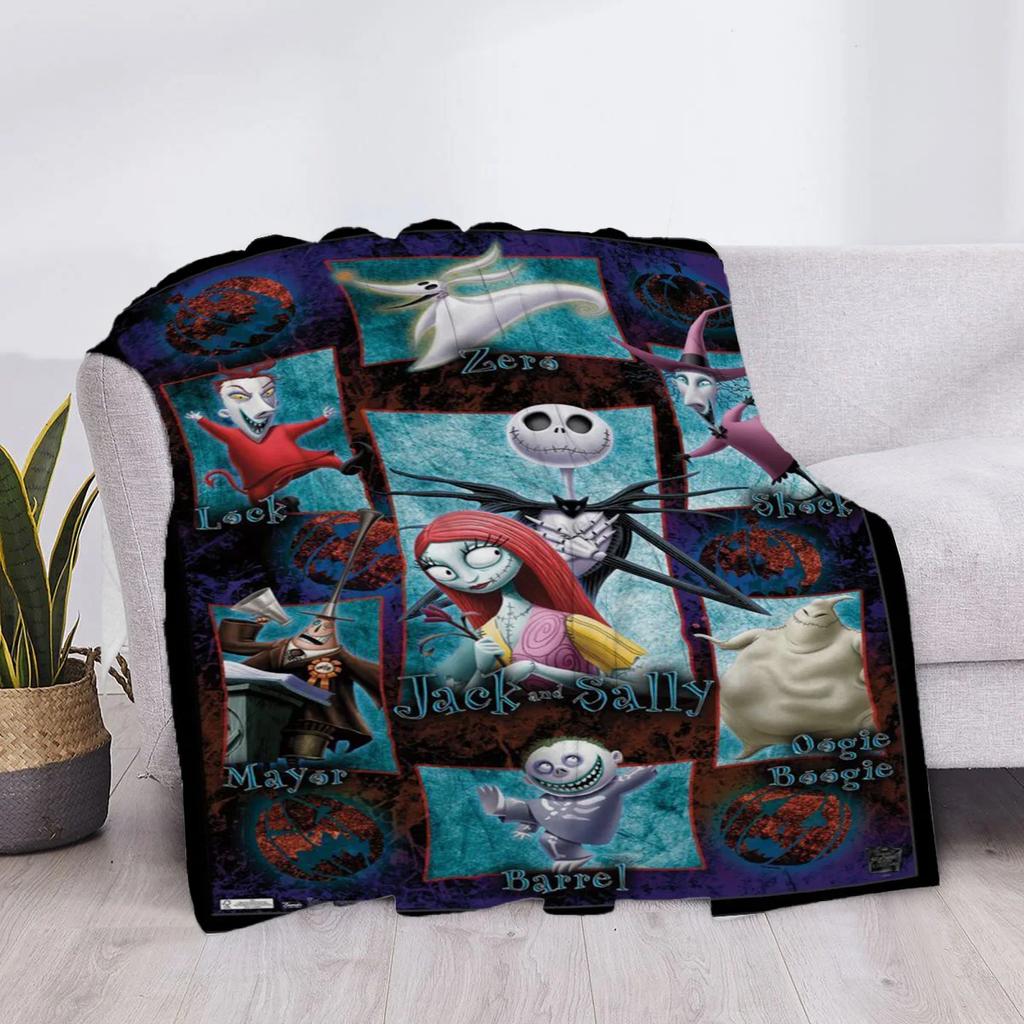 Cute Blanket Nightmare Before Chritsmas Fluffy Soft Blankets & Throws Plaid Luxury Cover Throw Sofa Knee Microfiber Star H Anime