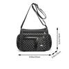 Everyday Versatile Rhombus Pattern Crossbody Bag Trendy Two Option, Multi Compartment Layout for Weekend Short Trips