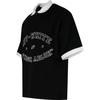Off-White College Short-Sleeve Polo Black/White Men Tops OMGB017F24JER0031001