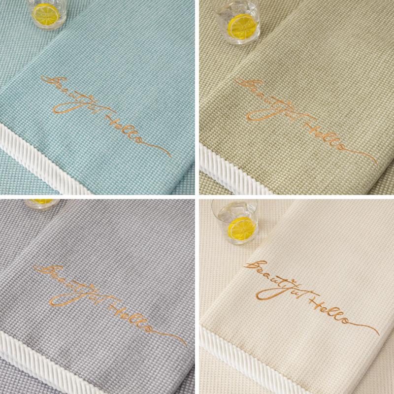Funda de Sofá Bordada con Letra de Chenilla Antideslizante Partículas Tejido de Punto Jacquard Toalla de Sofá Decoración Muebles del Hogar Cojín de Sofá
