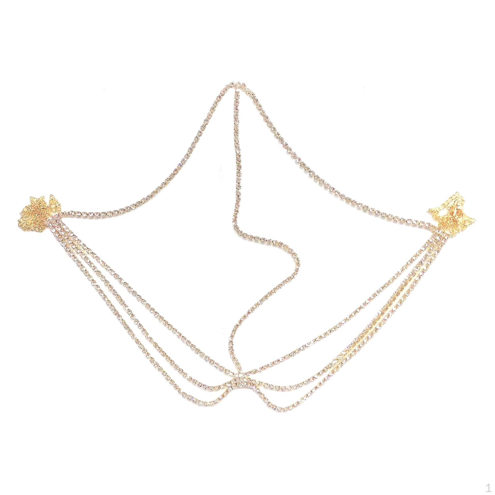 

Стразы на голову Маскарад Невеста Лоб Ювелирные изделия Головной убор для свадьбы Ночной клуб золотой