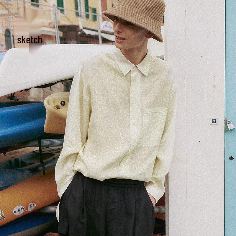 CROQUIS Мужская рубашка с длинным рукавом свободного кроя Весна 2025 S