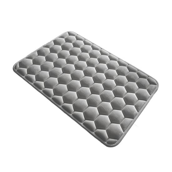 Memory Foam Bath Mat Absorbent Bathroom Rug Honeycomb Quick Drying Anti Slip Bath Rug