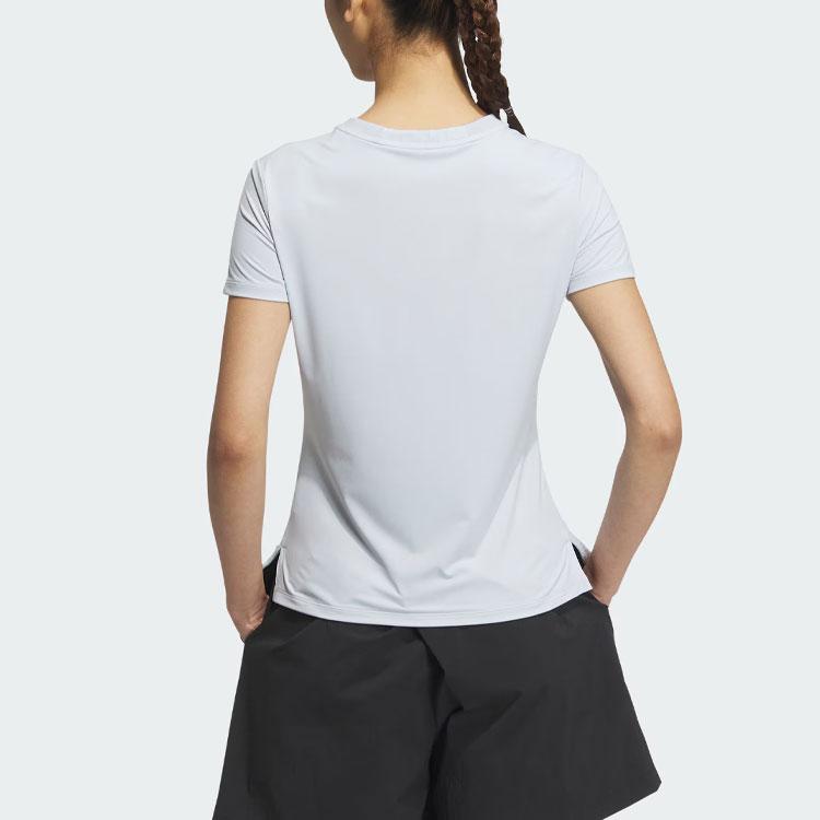 Adidas Cool Feeling Slim Fit Sports Casual T-Shirt Women Tops Light-Blue JD5260