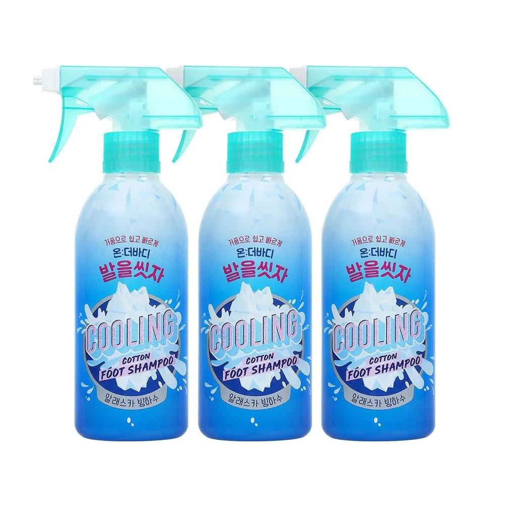 ON THE BODY Cotton Foot Let s Wash Our Feet Foot Shampoo 385ml Cooling 3 Packs