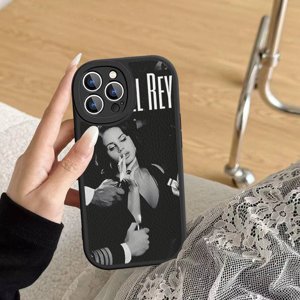 Kryt na telefon zpěvačky Lany Del Rey pro IPhone 11 12 13 14 15 16 Pro Max Mini Plus Měkký kožený kryt