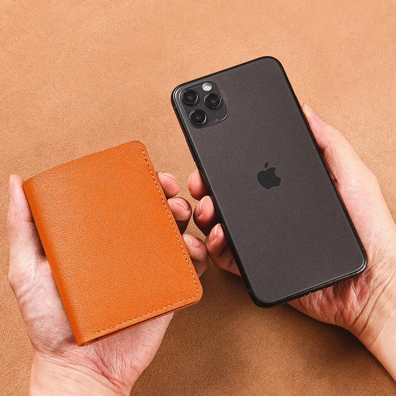 Women's Wallet Simple Folding Snap Button Small Wallet Driver's License Card Bag Male Student Soft Wallet