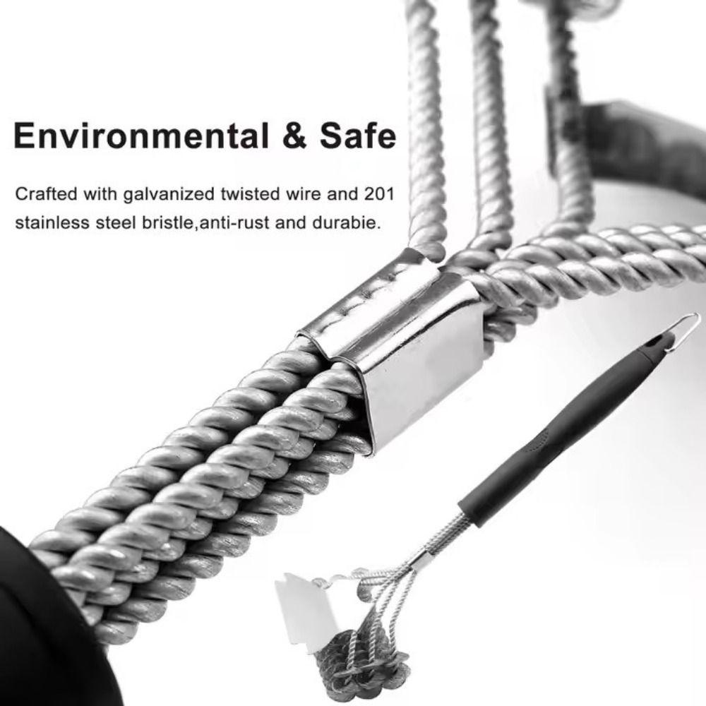 Stainless Steel Grill Cleaning Brush Bristle Free Heavy Duty Grill Scraper Safe Design Durable Grill Grate Cleaner Maintenance