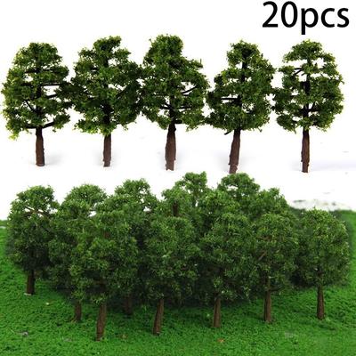 Garten Modell Bäume Miniatur Kunststoff Dekoration 20Pcs Mini DIY Landschaft