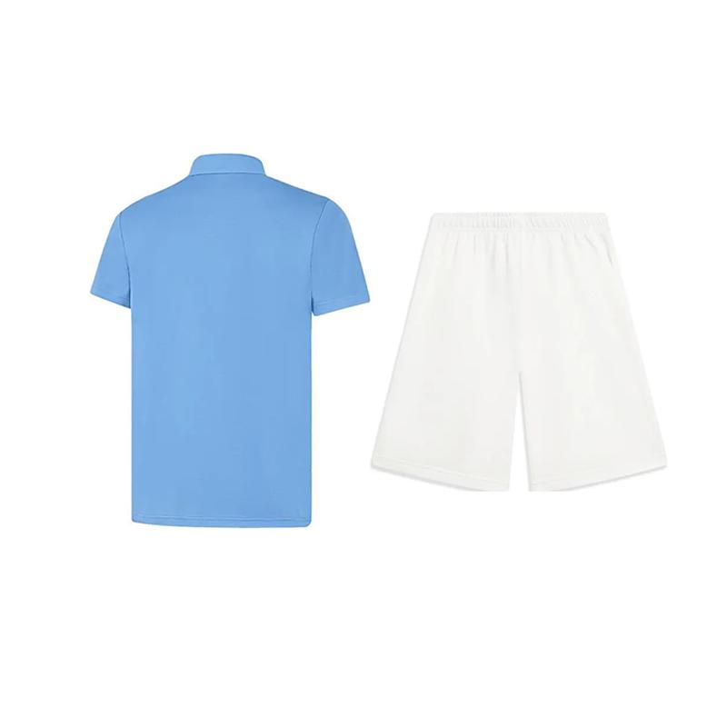 Li-Ning Plain Simple Comfortable Breathable Versatile Short Sleeve Polo Shirt Casual Sports Set Unisex Polo Shirt White APLV495-5+AKST593-7