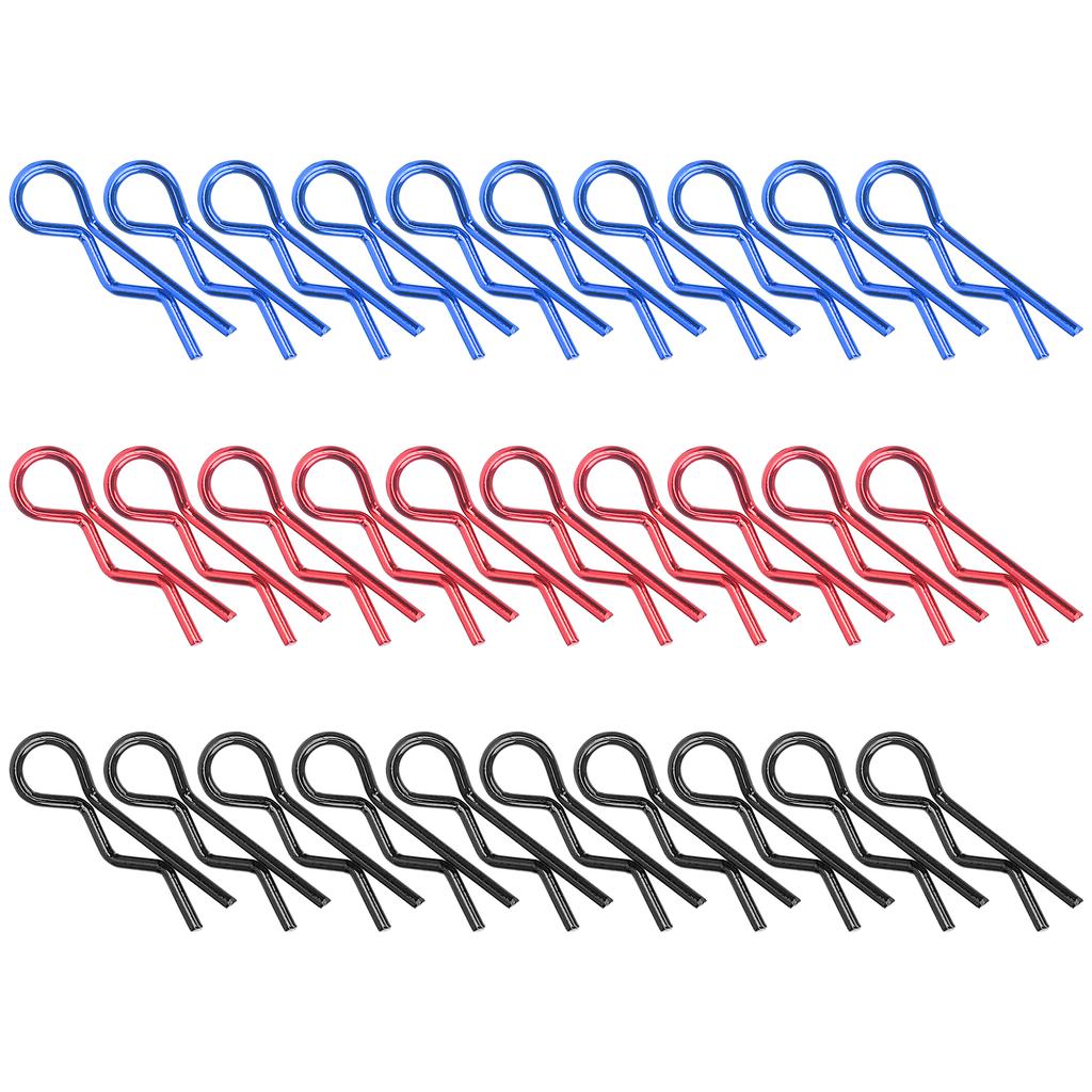 10Pcs 7MM RC Car Shell Clip R?Shape Metal Body Clips Pins for 1/ 1/6 1/8 1/10 RC Car