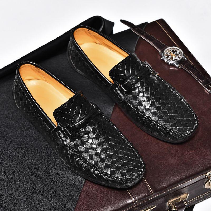 

Flat Male Casual Shoe Animal Print Loafers Men s Leather Shoes Round Toe Low Price Shipping Free Legitimate Adults Fashion 2025 45