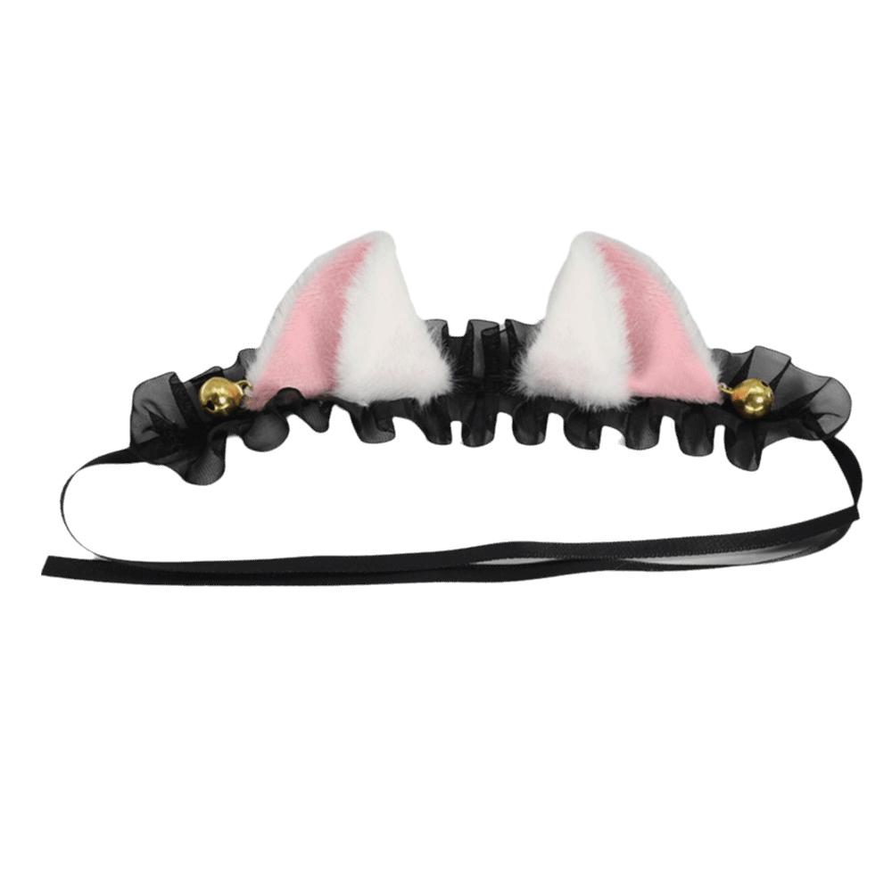 Cute Animal Ear Dress Up Doll Maid Style Cat Ears hairband Cotton doll headwear  20cm Doll