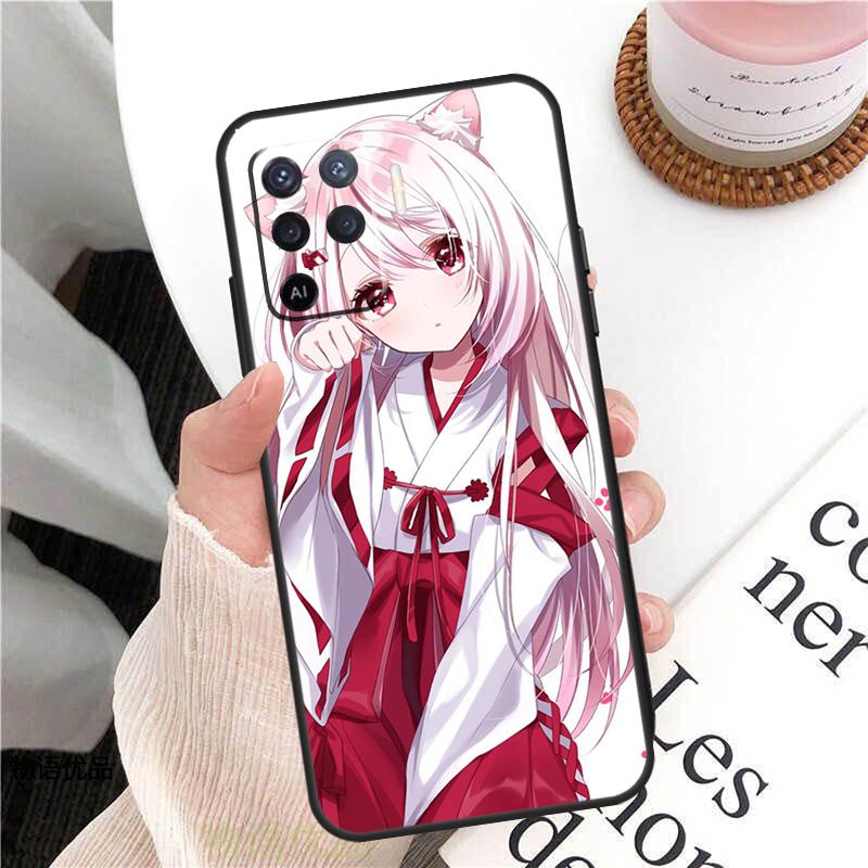 Anime Cat Girl Case For Oppo A78 A54 A74 A94 A17 A57 A77 A76 A16 A96 A18 A60 A80 A40 A38 A58 A98 A15 A5 Pro