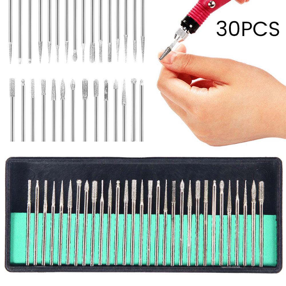 Ceramic Diamond Nail Drill Milling Cutter Nail Art Manicure Files Electric Rotary Grinder Tools