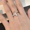 1Pcs Elegant White Mermaid Tail Ring Golden Open Design Zircon Decor Sweet Women Fashion Wedding Party Jewelry Gift