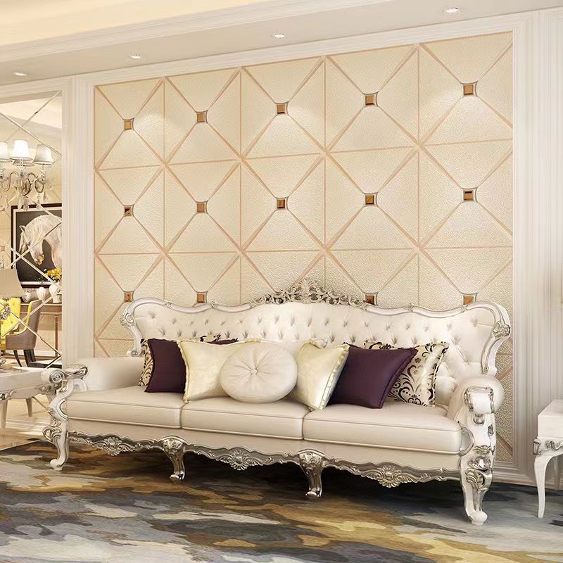 Grey Diamond Deerskin Velvet Thick Wallpaper Modern Simple TV Background Wall Living Room Diamond Non Woven Wallpaper Home Decor